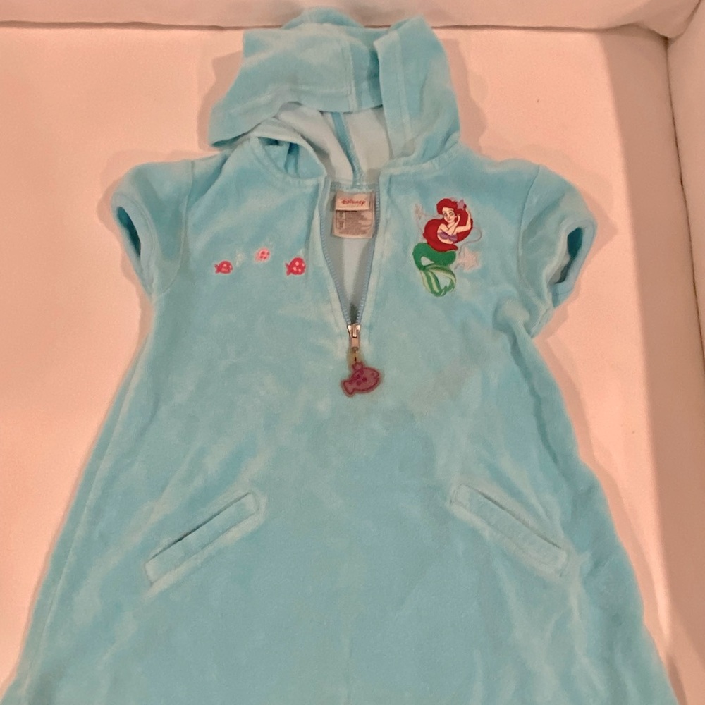 Disney PJ size 3T and beach zip up coverup size 4